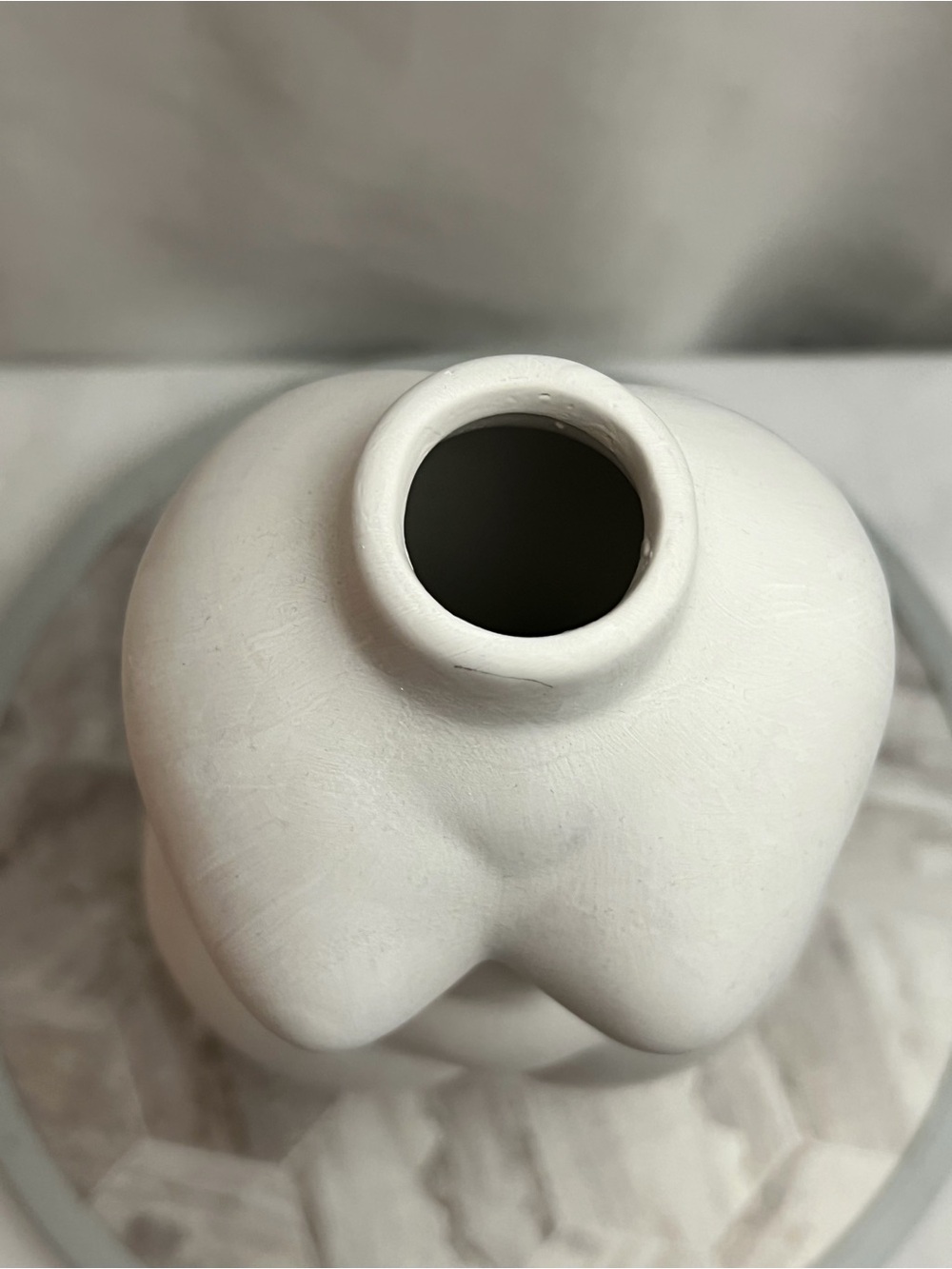 White Female Body Vase 12” Nude Torso Bust Curvy Woman Boho Modern Decor - Picture 7 of 7
